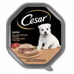 &Scaron;unų pa&scaron;tetas CESAR Junior su ver&scaron;iena ir kalakutiena, 150 g