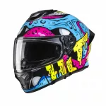 Motociklininko &scaron;almas HJC C71 Squeeze mėlynas/geltonas XS