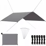Stovyklavimo tentas, 4x4 m, pilkas