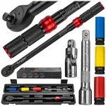 Rinkinys: 1/2" sukimo momento raktas 20&ndash;210 Nm ir galvutės ratams