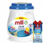 Skalbimo kapsulės spalvotiems drabužiams Mill Professional, 50 vnt. + dovana