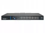 Nekeičiamas tinklo jungiklis 24 RJ45 PoE+ 1 Gb/s ir 2 SFP prievadai