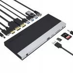 USB-C 13-in-1 dokas, 100W PD, trys 4K ekranai, HDMI adapteris