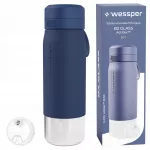 Stiklinis vandens butelis su filtru WESSPER B2 ACTITEX, 700 ml