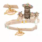 Katės arba &scaron;uniuko antkaklis be varpelio, CAT MOON, 18&ndash;30 cm, su ra&scaron;tais