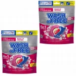 Skalbimo kapsulės WASH&FREE Universalios 4in1, Orchidėjos kvapas, 2 x 17 vnt.