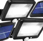 Saulės lempa 100 LED su judesio ir sutemų jutikliu, IP65, 50W