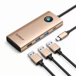 USB-C stotelė Orico PW11, 8 jungtys: HDMI 4K, VGA, PD 100W, RJ45