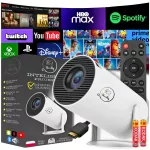 LED projektorius Heelly Android 4K mini, baltas, 2 vnt.