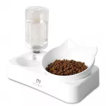 Katės dubenėlis su gertuve 500 ml, 15&deg; nuolydis, 2in1