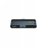 Adapteris USAMS USB 3.0, USB-C ir Micro USB, pilkas