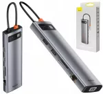 USB-C &scaron;akotuvas BASEUS 11-in-1 su HDMI, VGA, RJ45, USB, kortelių skaitytuvu ir 3,5 mm jungtimi