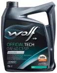 Variklio alyva WOLF OFFICIALTECH 0W40 C3 SP, 5 l