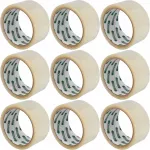 Pakavimo juosta, permatoma, 9 vnt., 48 mm x 50 yd, BOPP