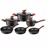 Aliumininių puodų rinkinys Florina Master Black, 9 dalių