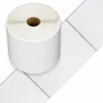 Lipnios terminės etiketės, baltos, 100 x 150 mm, ritinys 500 vnt.