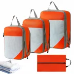 Keliautojo oranžinis 4 dalių krep&scaron;ių rinkinys, sustiprintas audinys
