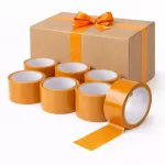 Lipni pakavimo juosta, oranžinė, 48 mm x 130 m, stipri, 6 vnt.