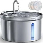 Metalinė FEELNEEDY girdykla su fontanu katėms ir &scaron;unims, 3500 ml