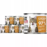 Vi&scaron;tienos ir krevečių filė katėms John Dog, 6 x 140 g