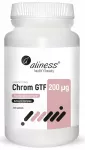 Maisto papildas Aliness Chromium GTF Active Cr-Complex 200 &micro;g, su mielėmis, 100 tablečių