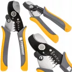 Izoliacijos nuėmimo ir vielos kirpimo replės 170 mm, 8&ndash;14 AWG, 8,4 mm&sup2;