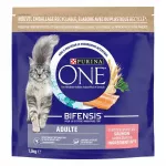 Sausas kačių pa&scaron;aras Purina One su la&scaron;i&scaron;a, grūdais, 1,5 kg