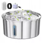 Automatinis 3,2 l fontanas su filtru katėms ir &scaron;unims, veikia su baterijomis