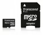 micro SD kortelė TRANSCEND 4 GB SDHC Class 4