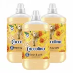 Audinių mink&scaron;tiklis Coccolino Fresh & Soft Orange Rush, 3 x 1700 ml rinkinys