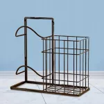 Sporto inventoriaus laikiklis, didelis, daugiafunkcis, metalinis, juodas