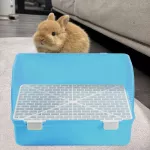 Maža mėlyna kraiko dėžutė su nuimamu padėklu triu&scaron;iui, &scaron;e&scaron;kui, degu