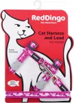 Katės petne&scaron;os su pavadėliu Red Dingo, 12 mm, Camouflage Hot Pink