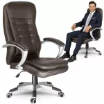 Biuro kėdė, ergonomi&scaron;ka, su pasukamu mechanizmu, tamsiai ruda