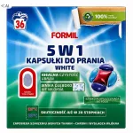 Skalbimo kapsulės Formil 5in1 White baltiems audiniams, 36 vnt., 756 g, nuo 20&deg;C