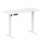 Reguliuojamas elektrinis ra&scaron;omasis stalas LVNSystem, baltas, 120&times;60 cm, auk&scaron;tis 72&ndash;114 cm