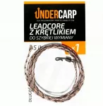 Pavadėlis su suktuku UNDERCARP Leadcore, 45 lbs, 100 cm, rudas