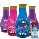 Audinių gaiviklis Mill Perfumes & Fashion, mi&scaron;rūs kvapai, 480 ml, 4 vnt. + dovana