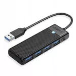 USB &scaron;akotuvas Orico, 4 jungtys, USB-A 3.0, 5Gbps, juodas