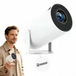 Ne&scaron;iojamas 4K WiFi Full HD projektorius su garsiakalbiu