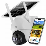 Lauko saulės kamera su SIM kortele, 4G LTE, 3 MP, 2 vnt.