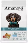 Sausas &scaron;unų maistas Amanova Dog Adult Mini Exigent, Iberian Pork, 800 g
