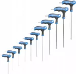 Torx saugumo raktų rinkinys, ilgi, 10 vnt., HOGERT HT1W881