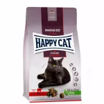 Sterilizuotų kačių pa&scaron;aras HAPPY CAT su jautiena, 4 kg