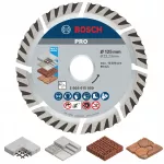 Deimantinis pjovimo diskas BOSCH 125 mm, betonui, plytoms, tinkui