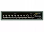 PoE 8 prievadų komutatorius, 10/100 Mbps, 802.3af/at, 2 uplink 100/1000 Mbps, 120 W