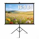 PVC projektoriaus ekranas 84" 16:9 su stovu