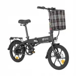 Sulankstomas elektrinis dviratis DYU A1F PRO, 16", juodas, 250 W