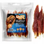 &Scaron;unų skanėstas &ndash; ant pagaliuko džiovinta antienos filė UniQ Pets, 500 g