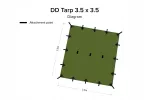 Stogelis DD Hammocks 3.5x3.5 m, žalia
